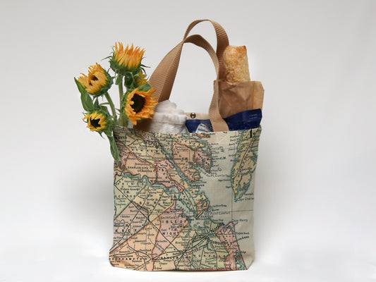 Isle of Wright Virginia Vintage State Map Tote