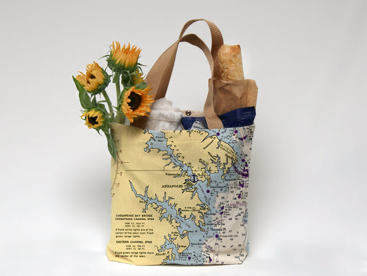 Annapolis, MD Nautical Chart Tote