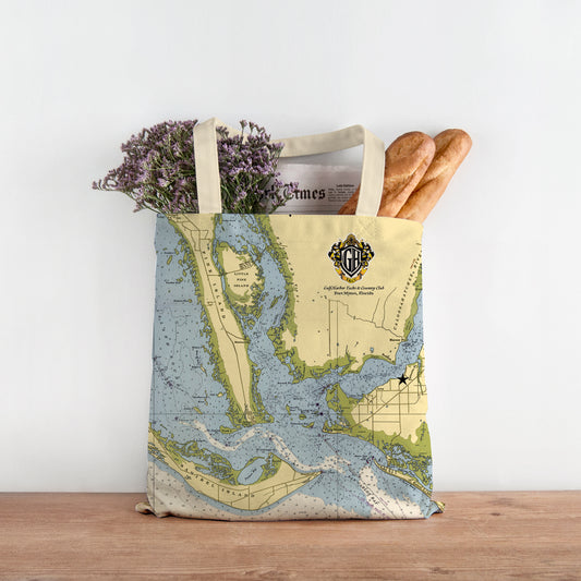 Gulf Harbour Branded Nautical Chart Tote