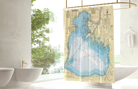 Lake St. Clair/ Anchor Bay  Chart Mama Shower Curtain